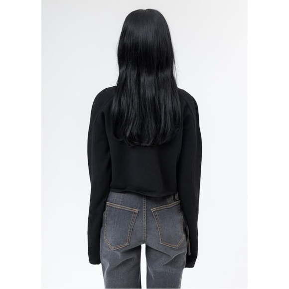 Helmut Lang Compact Wool Tank Turtleneck - Black Cropped Mock Neck Sweater sz S - Picture 10 of 12